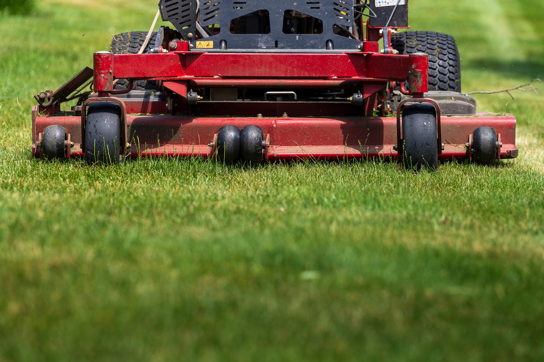 lawn mower mowing grass