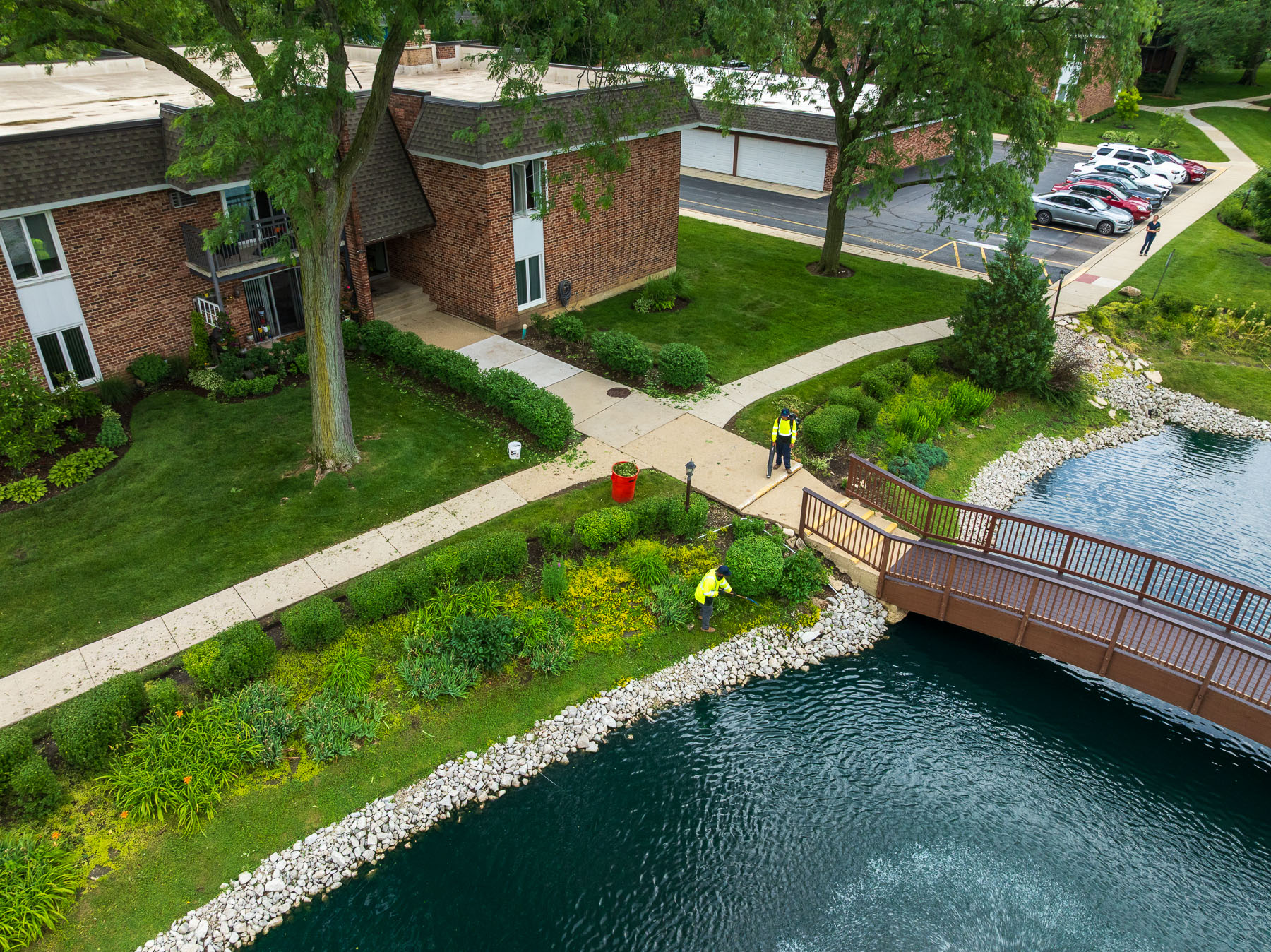 landscape maintenance aerial view