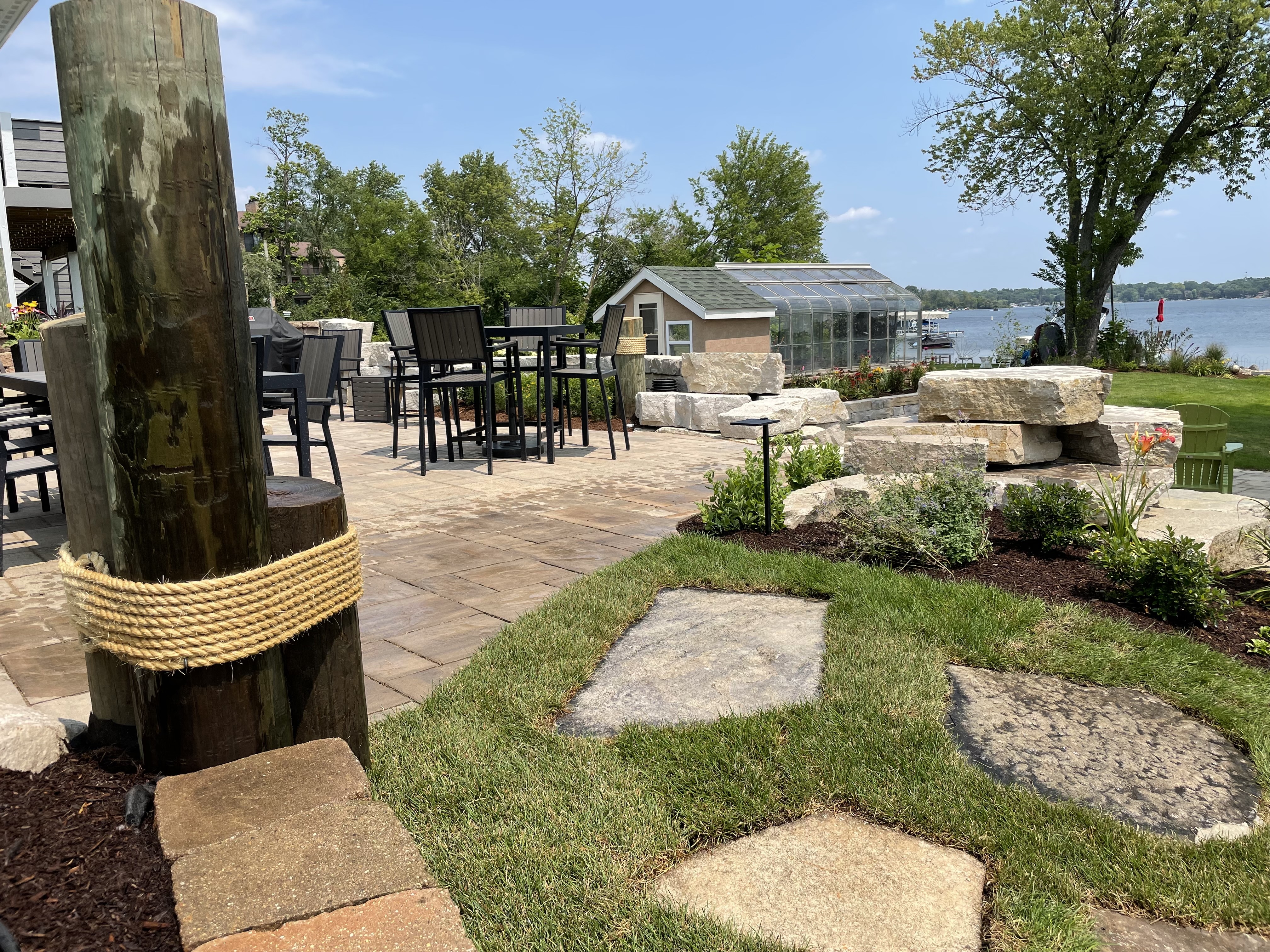 fisher burton walking stones lawn patio lake 1